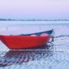 Red Boat at Sunset  WB